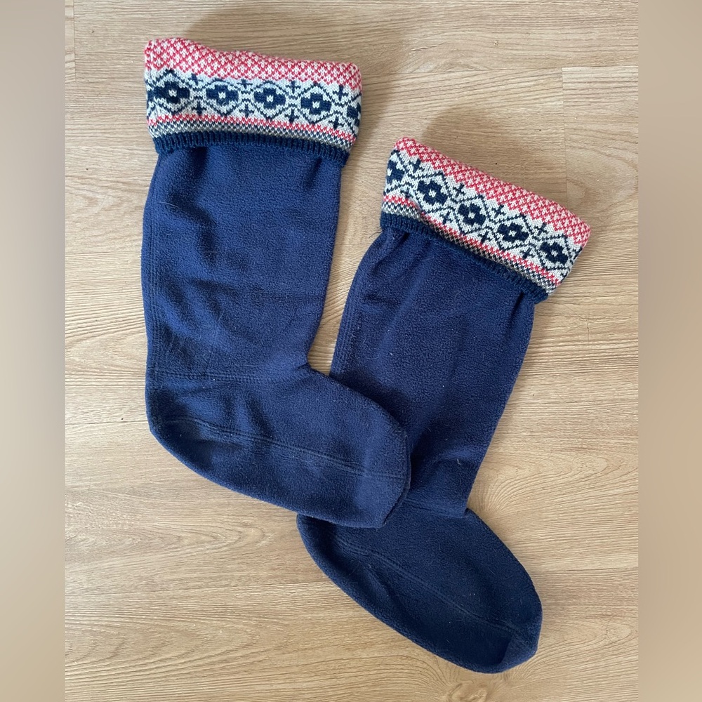 Womens Microfleece Boot Liners M Navy